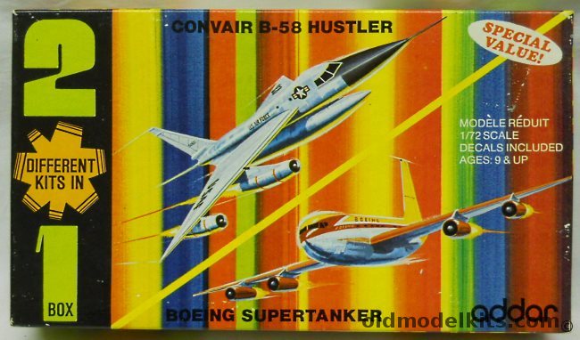 Addar 1/175 B-58 Hustler and 707 Stratotanker 367-80 Dash 80 - 2 in 1 (Ex-Comet / ex-Aurora), 904 plastic model kit